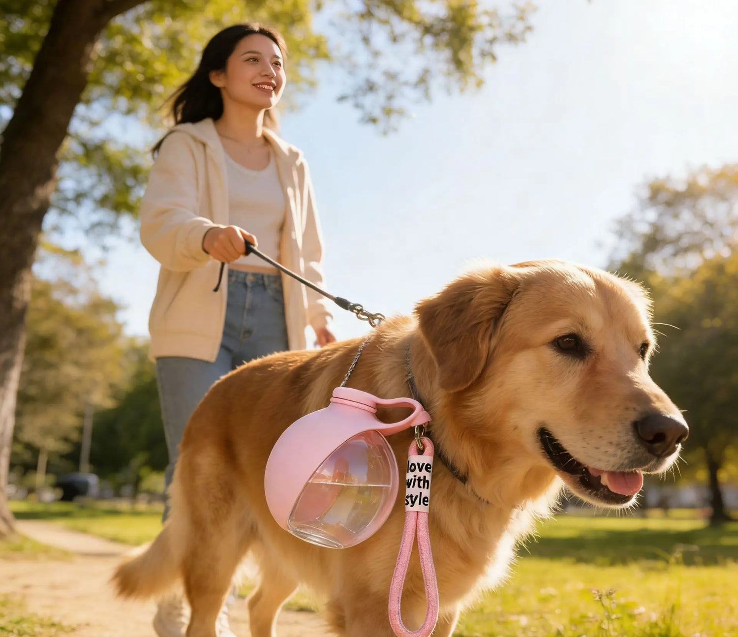 285ml Drinking Bottle Plastic Cat Dog Outdoor Portable Water Dispensers for Outdoor Use Hooks Balls Folding Dog Water Bottle