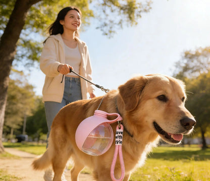 285ml Drinking Bottle Plastic Cat Dog Outdoor Portable Water Dispensers for Outdoor Use Hooks Balls Folding Dog Water Bottle