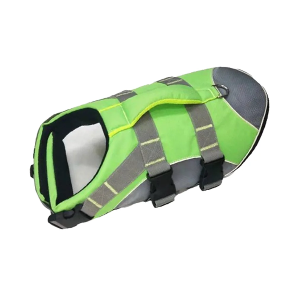 Reflective Dog Life Jacket Adjustable Breathable Pet Safety Vest Enhanced Buoyancy Oxford Cloth Swimming Clothes Beach