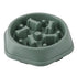 slow feeder dog bowl anti-choking puzzle feeder for small medium dogs, non-slip GN green pet food bowl