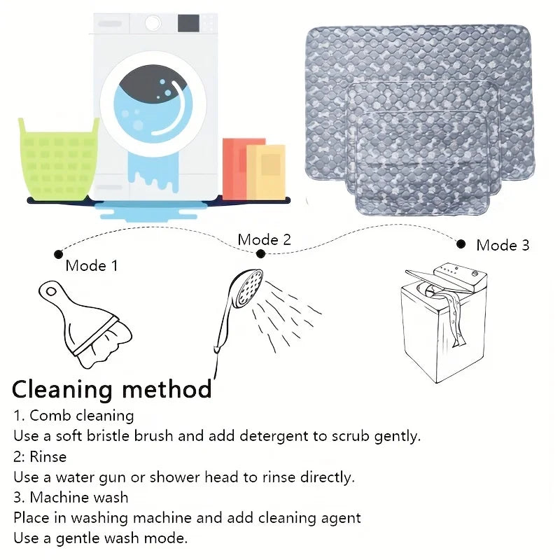 washable reusable dog pee pad, waterproof puppy training mat, machine washable pet urine pad for car seat and floor