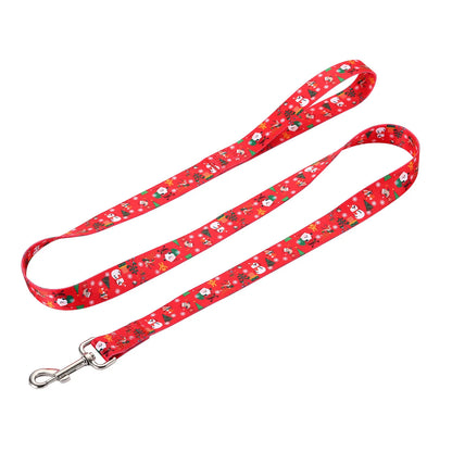 Printed Christmas Dog Collar Pet Collars Adjustable Dog Collars Strong and Durable for Medium Large Dog Collars Pet Accessories