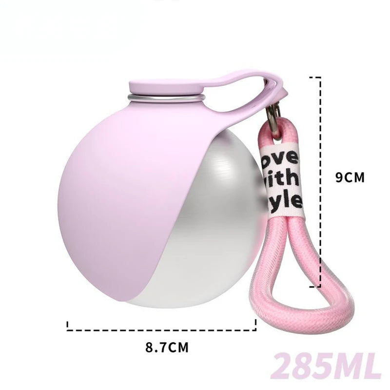 285ml Drinking Bottle Plastic Cat Dog Outdoor Portable Water Dispensers for Outdoor Use Hooks Balls Folding Dog Water Bottle