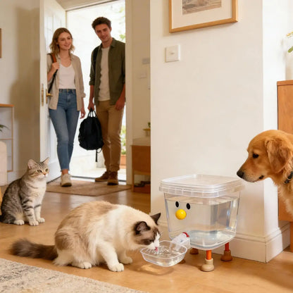 3/5L Dog Automatic Water Dispenser Auto Cat Dog Fountain Bowl Cartoon Puppy Fountain Dispenser For Home Living Room