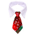 christmas dog necktie red and green plaid adjustable dog collar with white shirt collar for puppy grooming