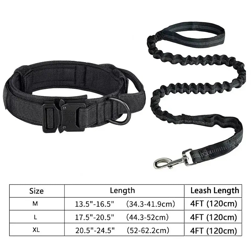 heavy duty dog training collar with handle adjustable nylon collar with metal buckle for medium large dogs