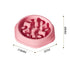 Pink anti-choking slow feeder bowl with maze design, thickened non-slip round pet food bowl for dogs and cats