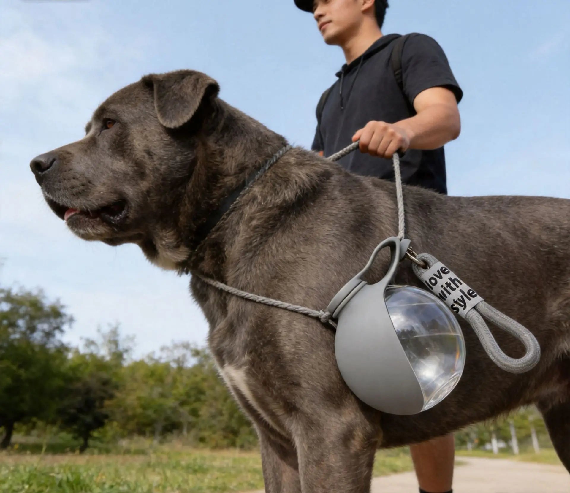 285ml Drinking Bottle Plastic Cat Dog Outdoor Portable Water Dispensers for Outdoor Use Hooks Balls Folding Dog Water Bottle