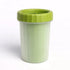 green automatic pet paw cleaning cup for dogs, puppies and cats, practical paw washing cup to remove dirt after walks
