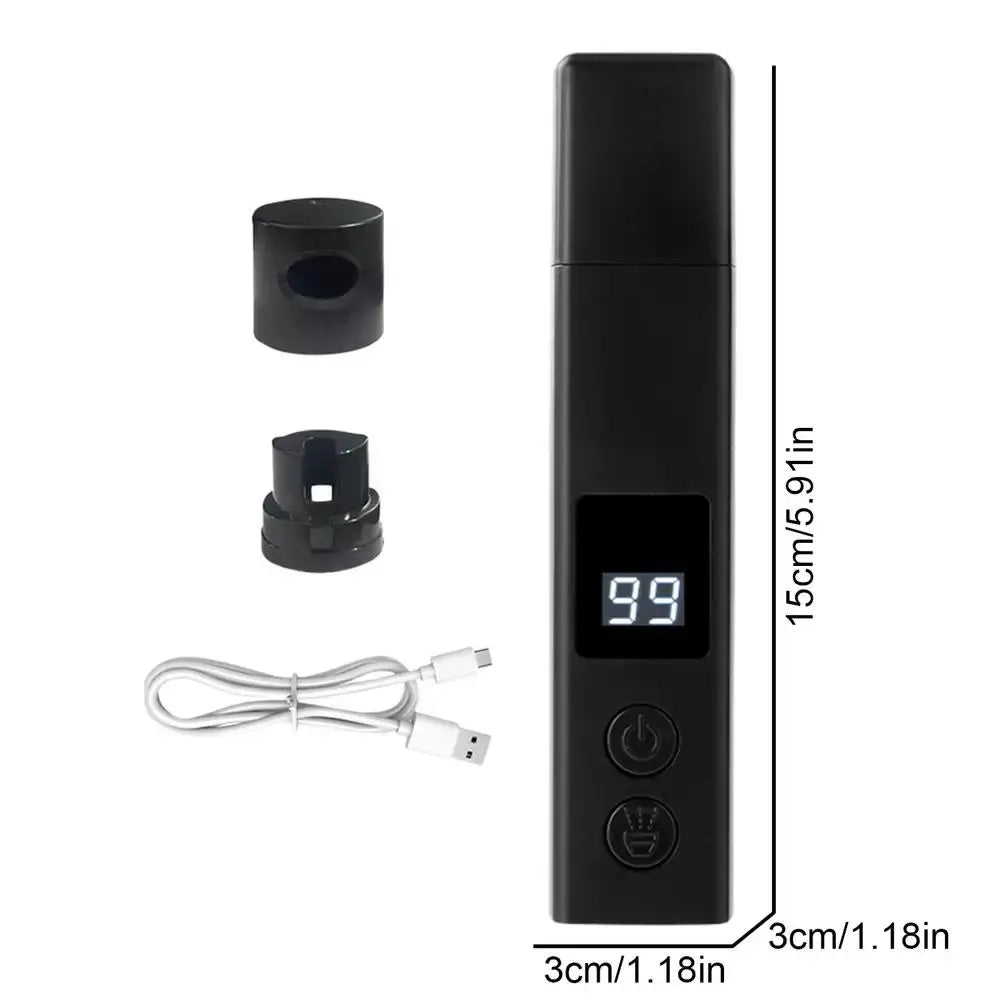 Rechargeable dog nail grinder black cordless electric pet nail trimmer with dust cover and USB charging for dogs and cats