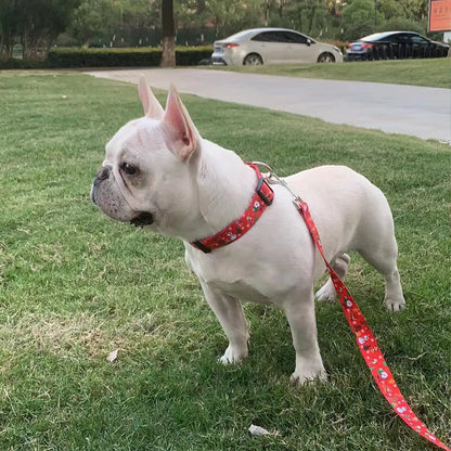 Printed Christmas Dog Collar Pet Collars Adjustable Dog Collars Strong and Durable for Medium Large Dog Collars Pet Accessories