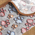 Purple soft dog blanket, plush reversible elephant-pattern pet bed mat for dogs and cats, warm 4-season portable cover
