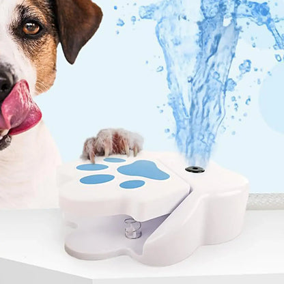 Paw Activated Dog Water Fountain Step on Outdoor Pet Drinking Dispenser Pet Dogs Puppy Water Sprinkler Toys for Garden Yard