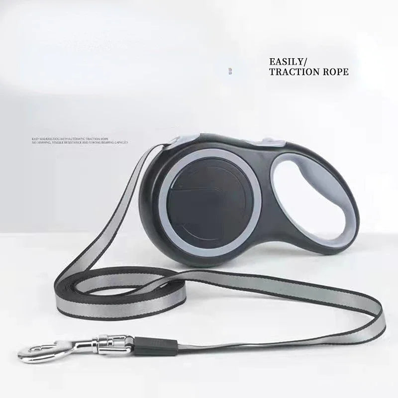 retractable dog leash for large dogs, 8M reflective nylon leash with durable traction rope for walking medium and large dogs