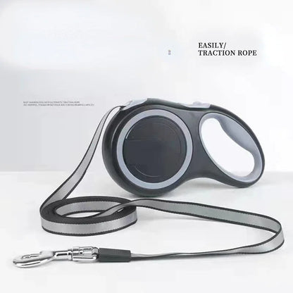 retractable dog leash for large dogs, 8M reflective nylon leash with durable traction rope for walking medium and large dogs