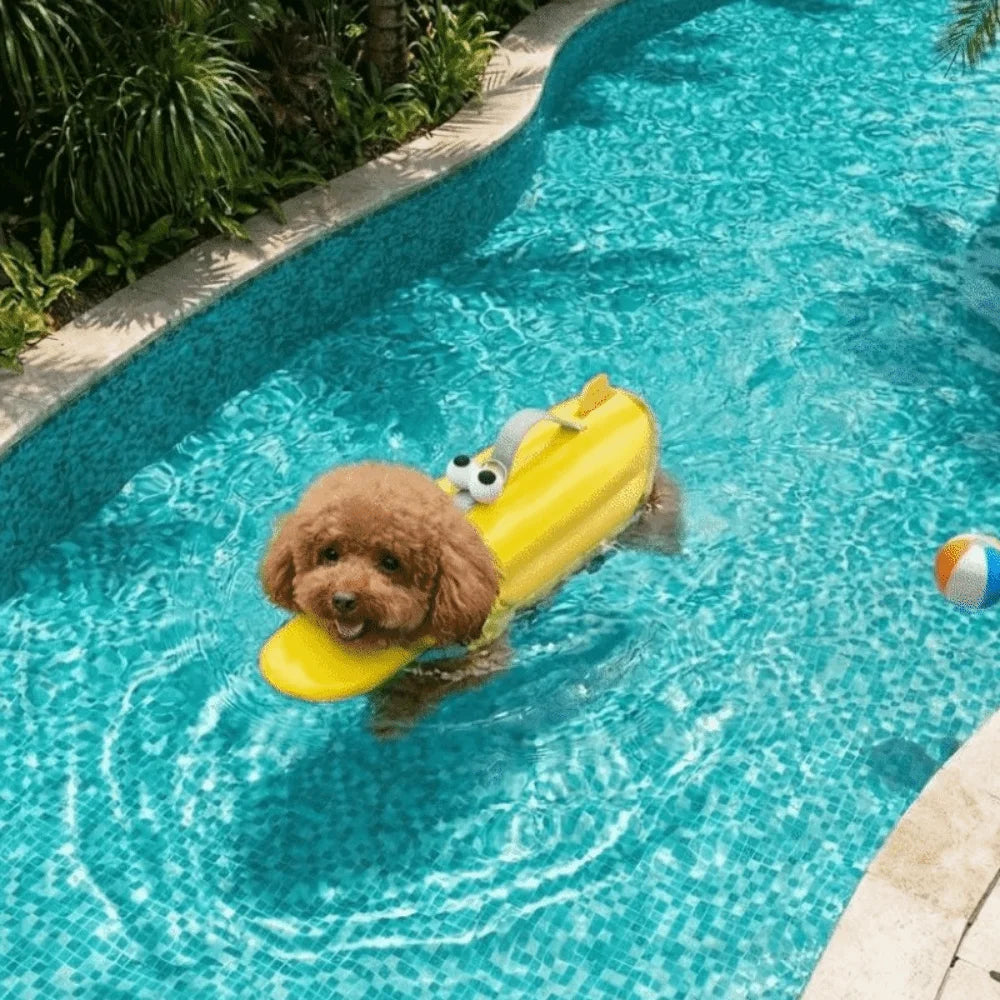 adjustable dog life jacket for small dog swimming in pool, high flotation, breathable waterproof pet lifesaver