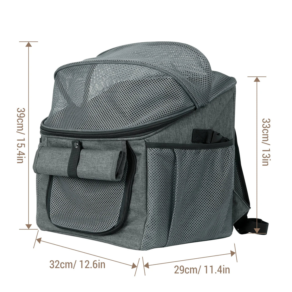 Dog Bike Basket Pet Oxford Cloth Carrier Backpack Expandable Puppy Backpack Pannier for Small Medium Cats Dogs