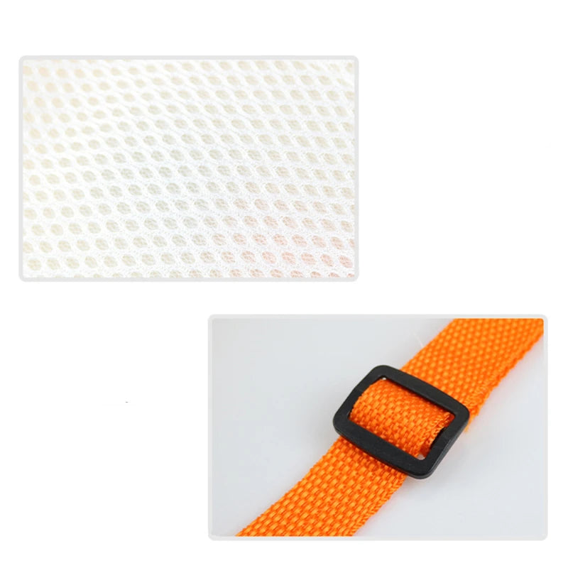 Detailed close-up of the breathable mesh fabric and buckle of the Dog Balance Support Belt Dog Hind Legs Auxiliary Belt For Recovery Disability Leg Brace Hind Leg Help Walking Harness.