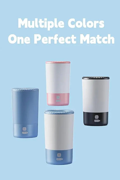 automatic pet paw cleaner in multiple colors, portable USB-C rechargeable dog and cat paw washer with soft silicone brush