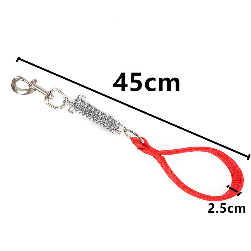 durable dog leash for large dogs 45cm spring short leash with padded nylon rope and PU leather handle