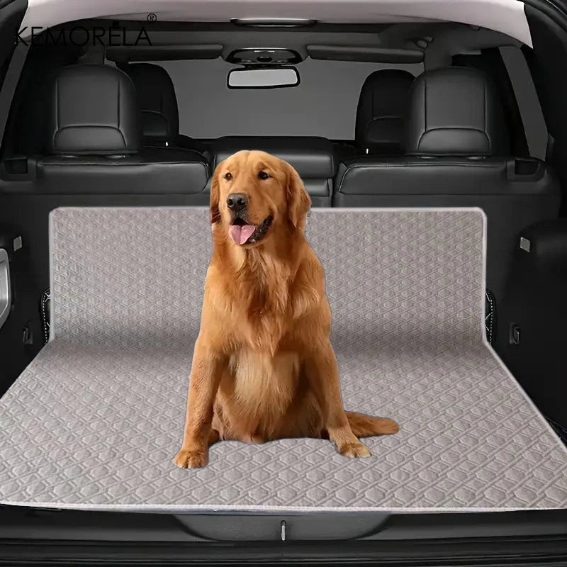 washable pet training pad for car cargo area, reusable leak-proof puppy pee mat with quick-absorb layer