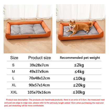 Four Season Square Dog Bed for Large Dog Mattress Bite-resistant Cat Bed Soft Thickened Dog Bed Waterproof Sofa Pet House