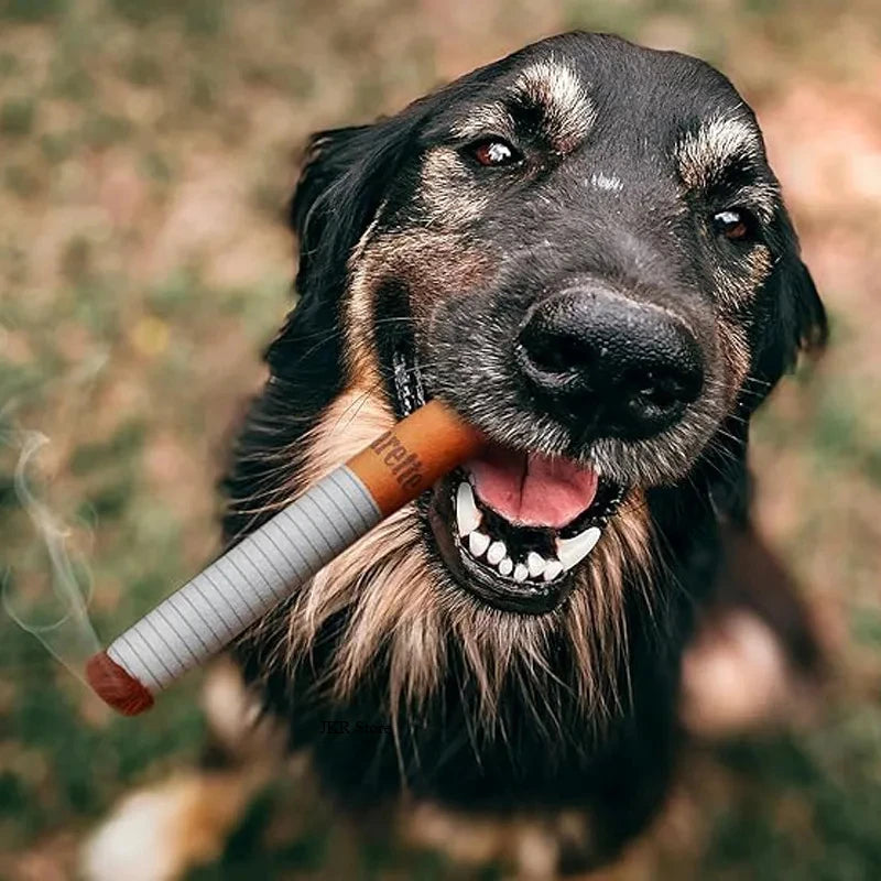 plush cigarette dog toy for dogs, funny interactive chew plush cigarette dog toy for playful pet gifting