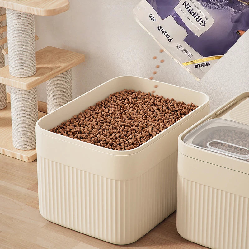 Dog Food Storage Container With Airtight Lid 5/10l Large Capacity Moisture Proof Dog Cat Dry Food Bin For Pet Supply Storage