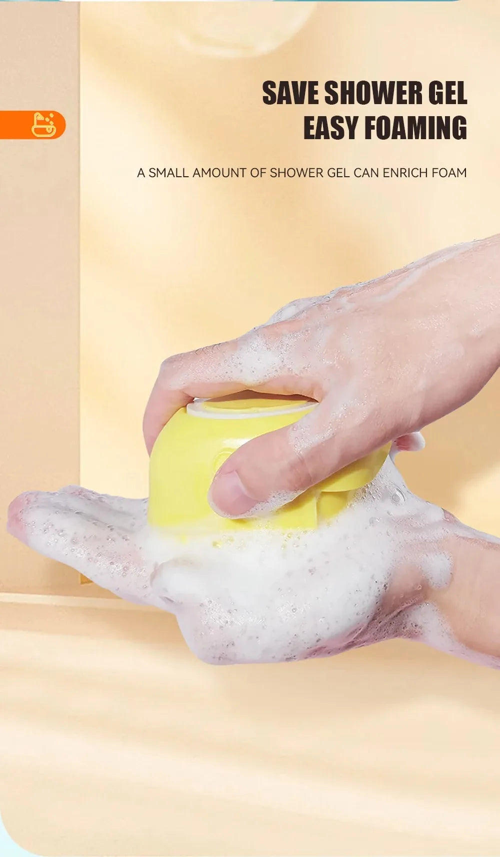 dog bathing brush with shampoo dispenser, easy foaming pet grooming brush for dogs and cats