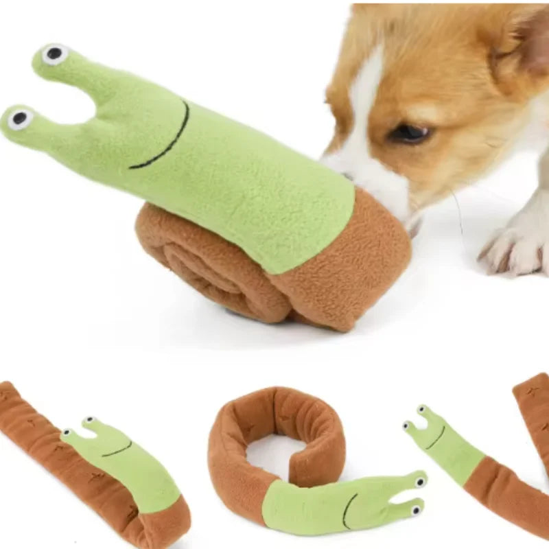 snail sniffing mat for dogs and cats plush odor-hiding training toy for interactive sniffing and play