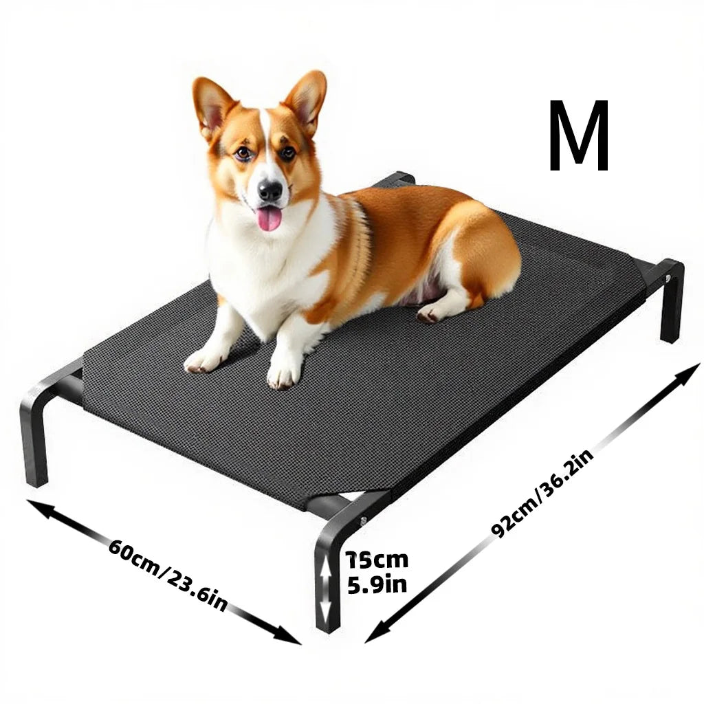 elevated dog bed for all seasons breathable removable washable nylon pet bed for Golden Retriever, color M
