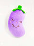 plush squeaky dog chew toy purple fleece eggplant dog squeaker toy for small and medium dogs, color B