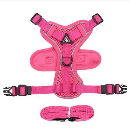 Fashion Reflective Cat Harness and Leash Sets Breathable Mesh Pet Harnesses for Small Dogs Cats Kitten Accessories collier chat