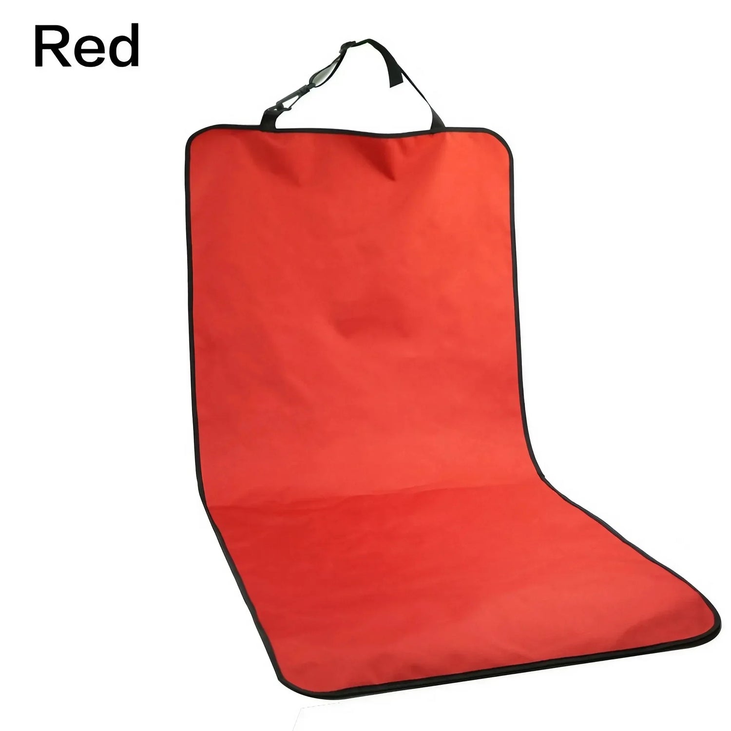 Red waterproof non-slip dog car seat cover for pet protection, durable Oxford cloth seat protector with secure fit