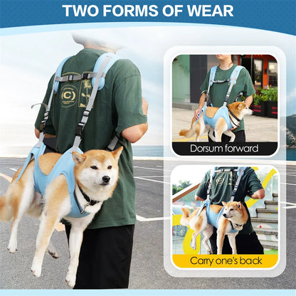 horizontal dog carrier backpack for small dogs, breathable pet carrier worn front or back, two-way wear
