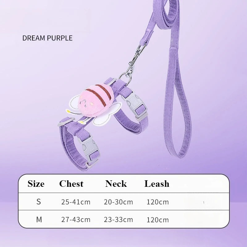 Cat Harness and Leash Sets Adjustable Dog Harness for Small Dogs Breashable Pet Harness Out Walking Dog Kitten Accessories