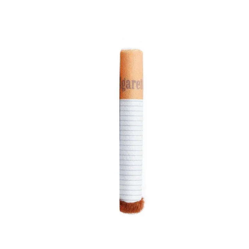 plush cigarette dog toy, funny squeaky chew toy for dogs, 21x11cm fleece pet cigarette in color 1
