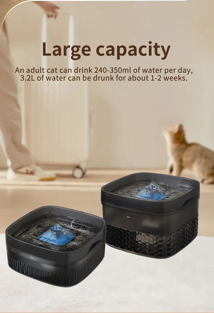 large capacity pet water fountain for cats and dogs, ultra-quiet pump, 5.5L/9L pet drinking dispenser