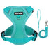 reflective cat harness and leash set breathable mesh teal nylon buckle harness for small dogs and kittens, color 9