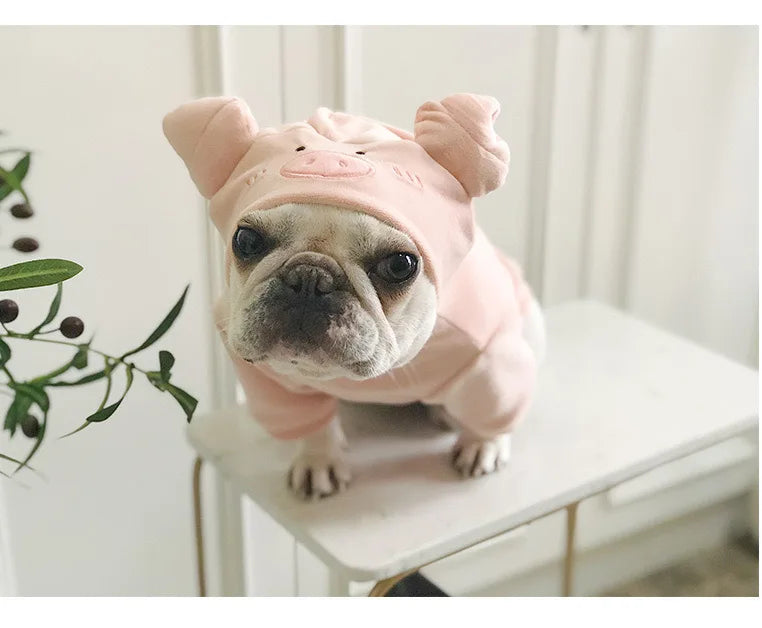 Dog Clothes for Small Medium Dogs Cow Pig Styling Outfit for French Bulldog Pet Puppy Clothing Funny Halloween Xams Dog Costume