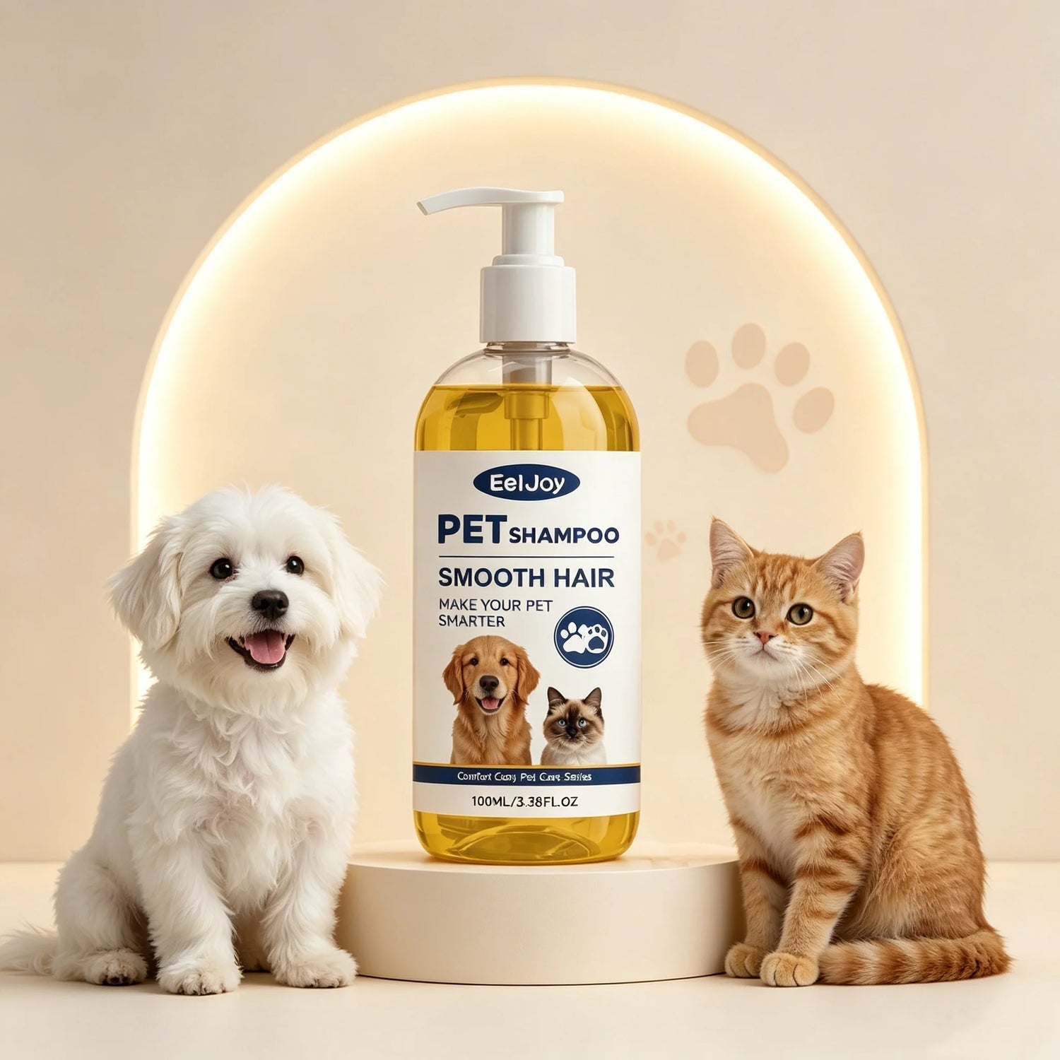moisturizing pet shampoo for sensitive skin for dogs and cats, pH balanced, anti-dryness and dirt removal