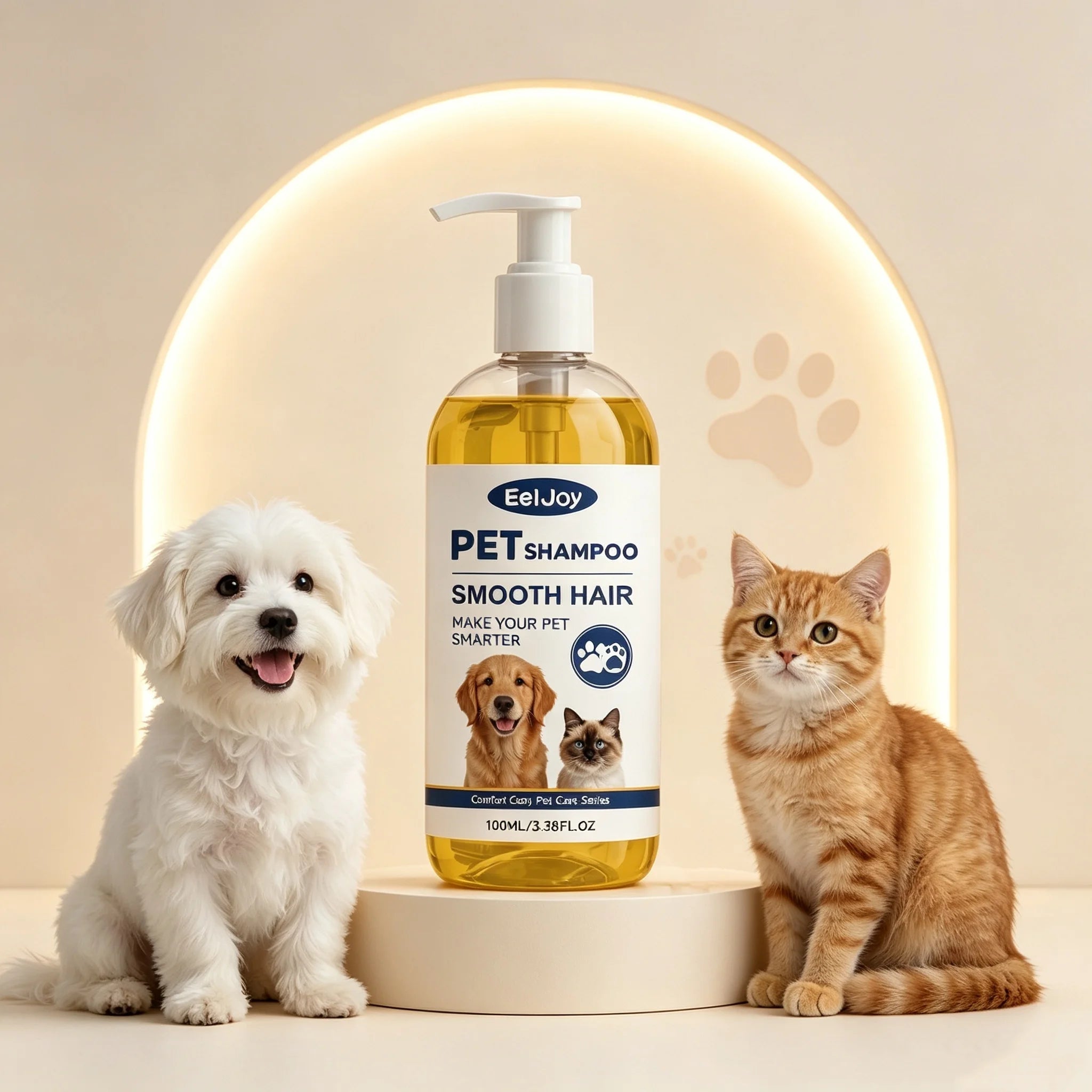 moisturizing pet shampoo for sensitive skin for dogs and cats, pH balanced, anti-dryness and dirt removal