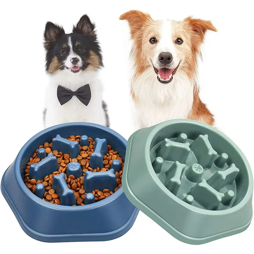 Slow feeder dog bowl for small dogs, interactive anti-gulping puzzle bowl that helps prevent choking and bloat.