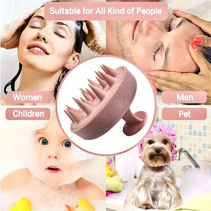 silicone scalp massage brush for women, men, children and pets, gentle shampoo brush for scalp care