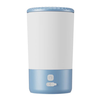Blue automatic pet paw cleaner portable USB-C rechargeable waterproof dog and cat washer cup with soft silicone brush