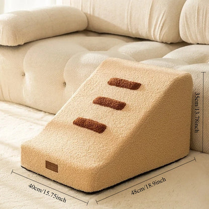 2/3 Steps Puppy Stairs Non-Slip Ladder Dogs Pets Secure Stairs Ramp for Dogs Protect Older Dogs with Joint Pain Sofa Bed Ladde