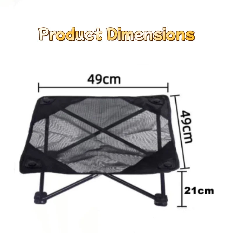 49cm waterproof raised mesh dog bed with elevated cooling design for portable indoor and outdoor pet comfort