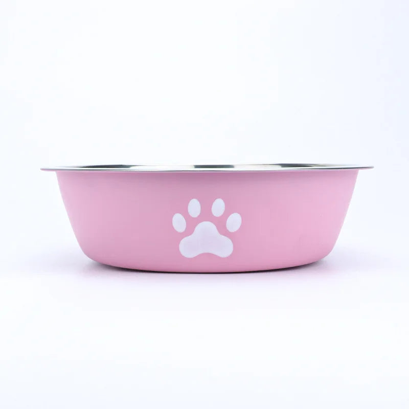 Dog bowl new pet bowl large capacity dog food bowl stainless steel anti-overturning household dog bowl pet supplies.