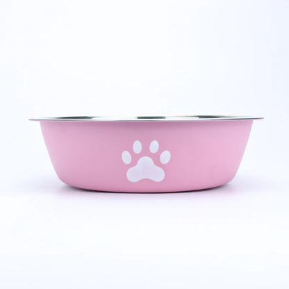 Dog bowl new pet bowl large capacity dog food bowl stainless steel anti-overturning household dog bowl pet supplies.