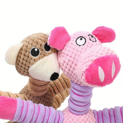 plush dog toy for small and medium dogs cute stuffed animal chew toy for teething and interactive play